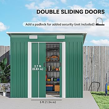 Amazon.com : Outsunny 7' x 4' Outdoor Storage Shed, Metal